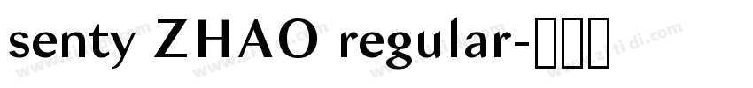 senty ZHAO regular字体转换